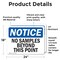 Signmission No Samples Beyond This Point OSHA Notice Sign, Vinyl Decal, 24in W x 18in L, 2PK OS-2PACK-NS-D-1824-L-14786 - alternate 6